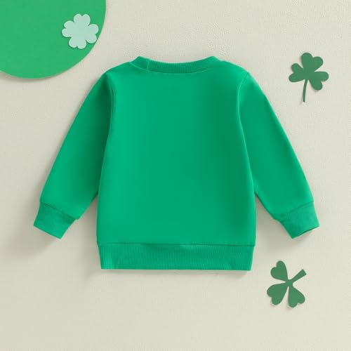 BemeyourBBs St Patricks Day Outfits for Toddlers Baby Boy Girl Crewneck Sweatshirt Shirt Unisex Baby Spring Clothes (Shamrock Irish Green, 3-4 Years) - Image 5