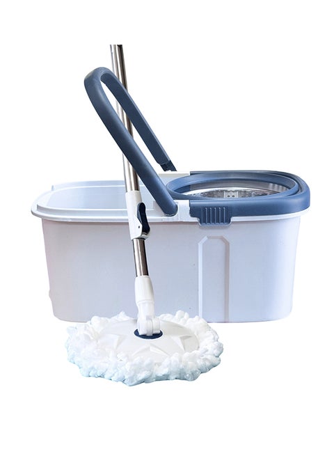 ممسحة سحرية بعجلات، نظام دلو دوار 180°، طول المقبض 108 سم، رأس ممسحة 24 سم