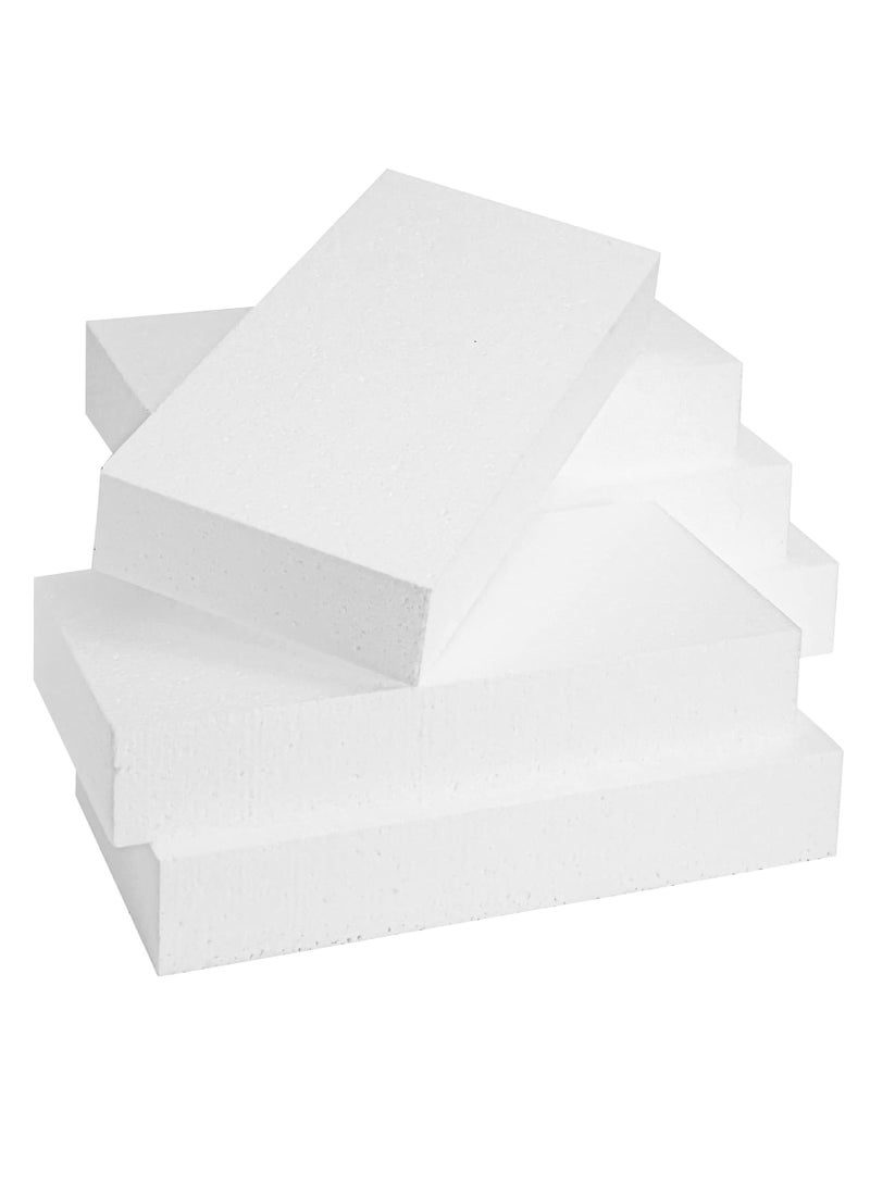 CRAFT MAGIC 4PCS Craft Foam Blocks 30x15x4cm Rectangle Polystyrene Thermocol Styrofoam Sheets for DIY Arts Crafts Sculpting Flower Arrangements Modeling School Office Home Use - Image 1
