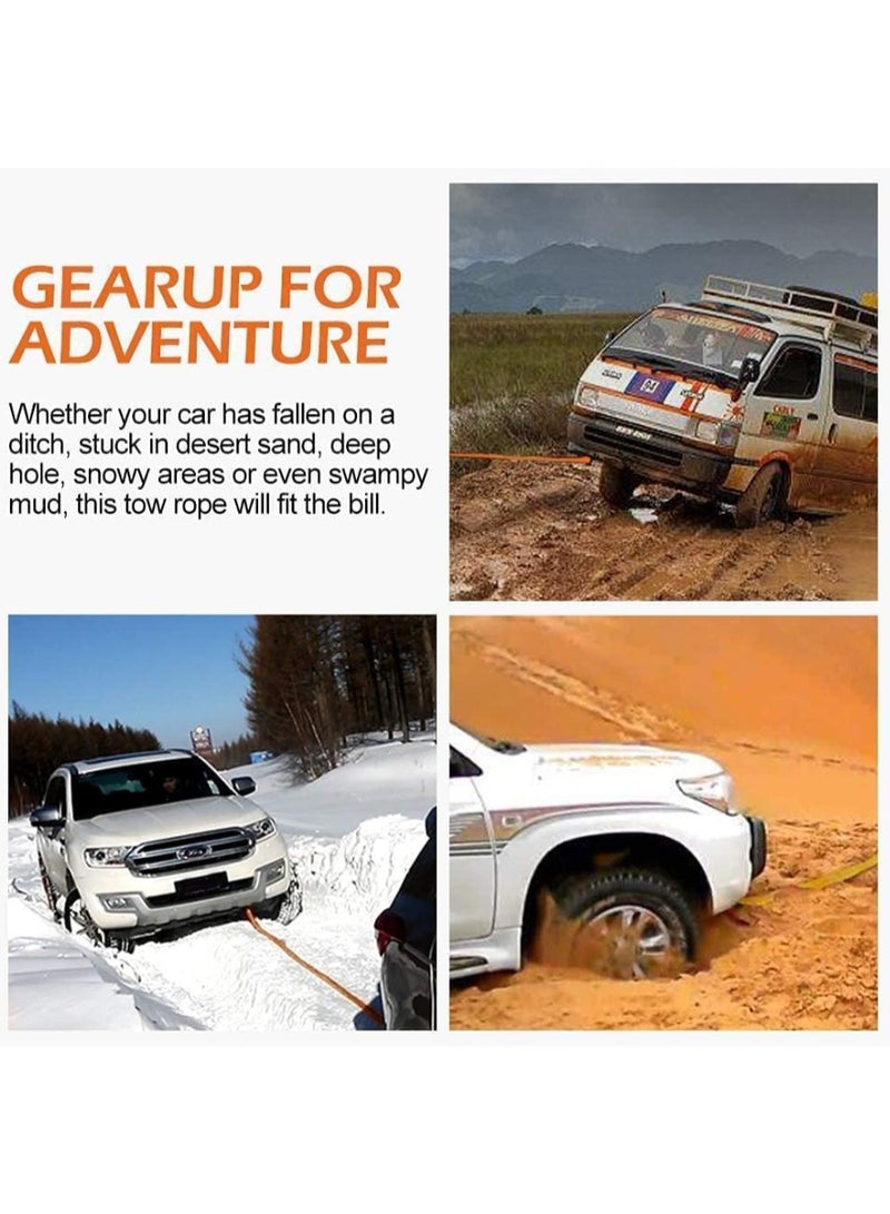 JOEBA 10M Nylon Tow Strap with Hook Vehicle Heavy Duty Recovery Rope 8000Kg Capacity Tow Rope for Car Truck Jeep ATV SUV with Storage Bag - Image 3