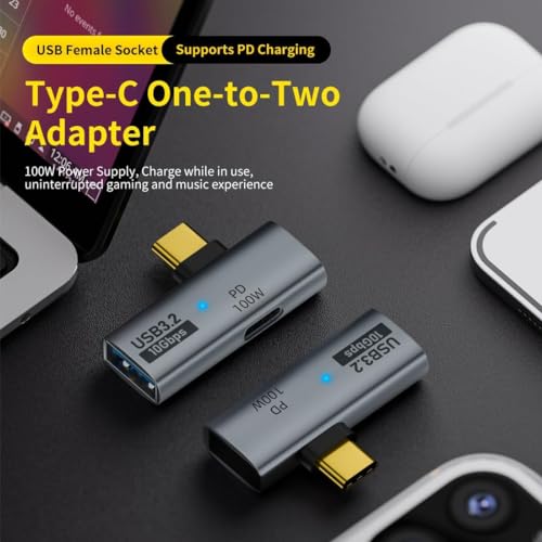 ETZIN Type C 3.2 OTG Splitter, USB C to USB Adapter with Type C 100W PD Fast Charging, Durable and Universal OTG Converter. EPL-1207CC. - Image 4