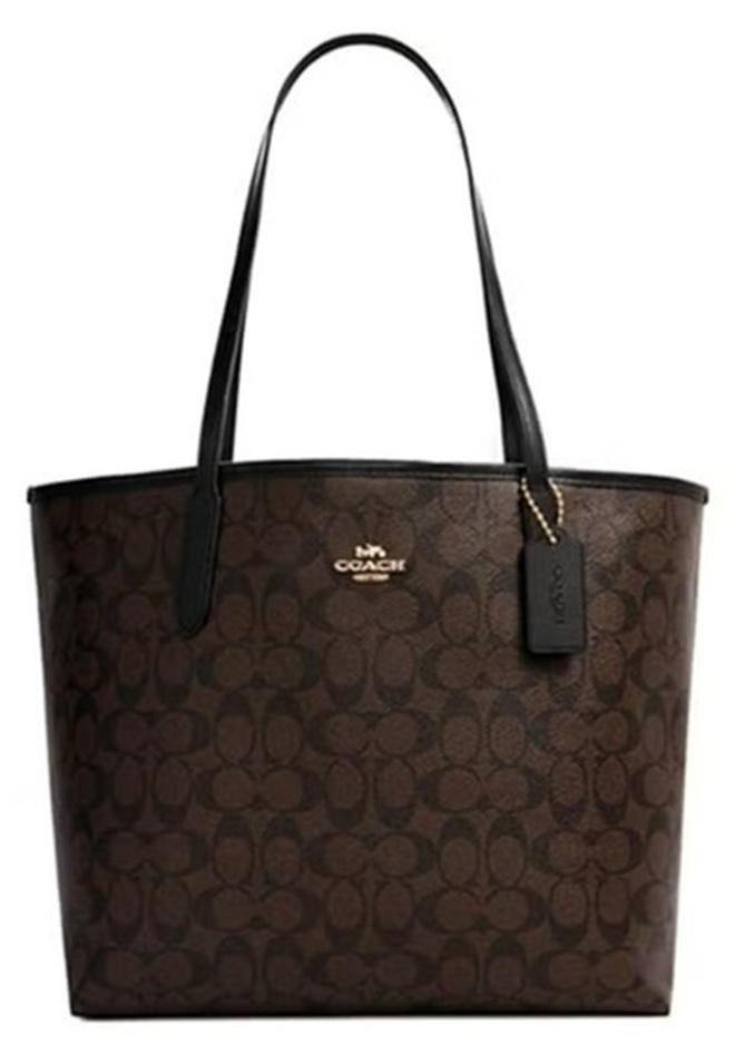 coachoutlet Coach City Tote Bag In Signature Canvas Women's Fashion Versatile Large Capacity Large Size Handheld Shoulder Bag Tote Bag - Image 1