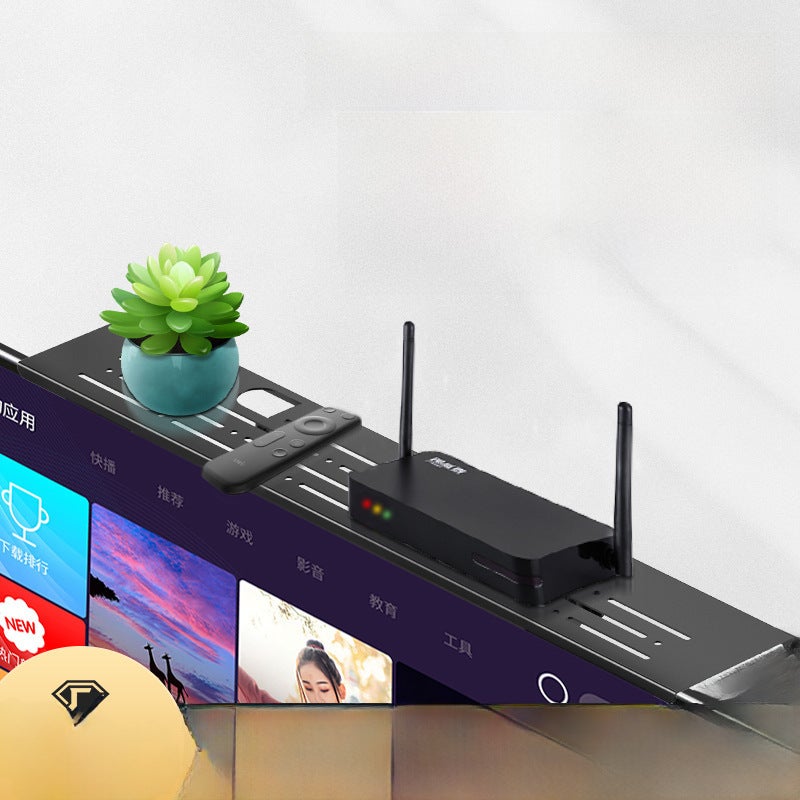 TV Desktop Set-top Box Storage Rack Monitor Top Punch-free Router Storage Box Bracket Sub-bracket(Narrow 60*7) - Image 4