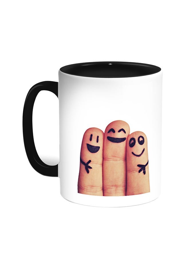 RYN A Loving Family Printed Coffee Mug Black/White 11ounce