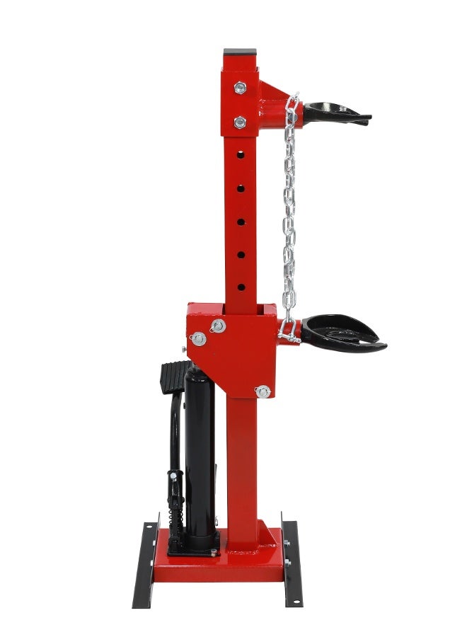 LAWAZIM Hydraulic Foot Pedal Spring Tensioner - 7-Tier Adjustable Hydraulic Coil Spring Compressor with Safety Chain & Adjustable Clamps – Ideal for Suspension Work & Strut Replacement - Image 1