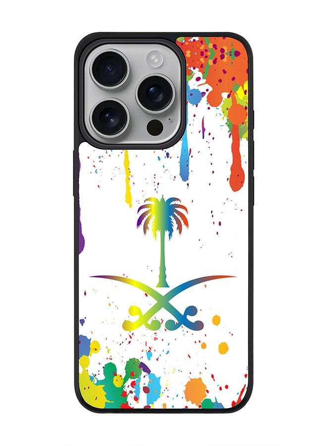 Stylizedd For iPhone 16 Pro Case [Compatible with MagSafe] Slim Magnetic cover Phone Case iPhone 16 Pro -Colorful Saudi - Image 1