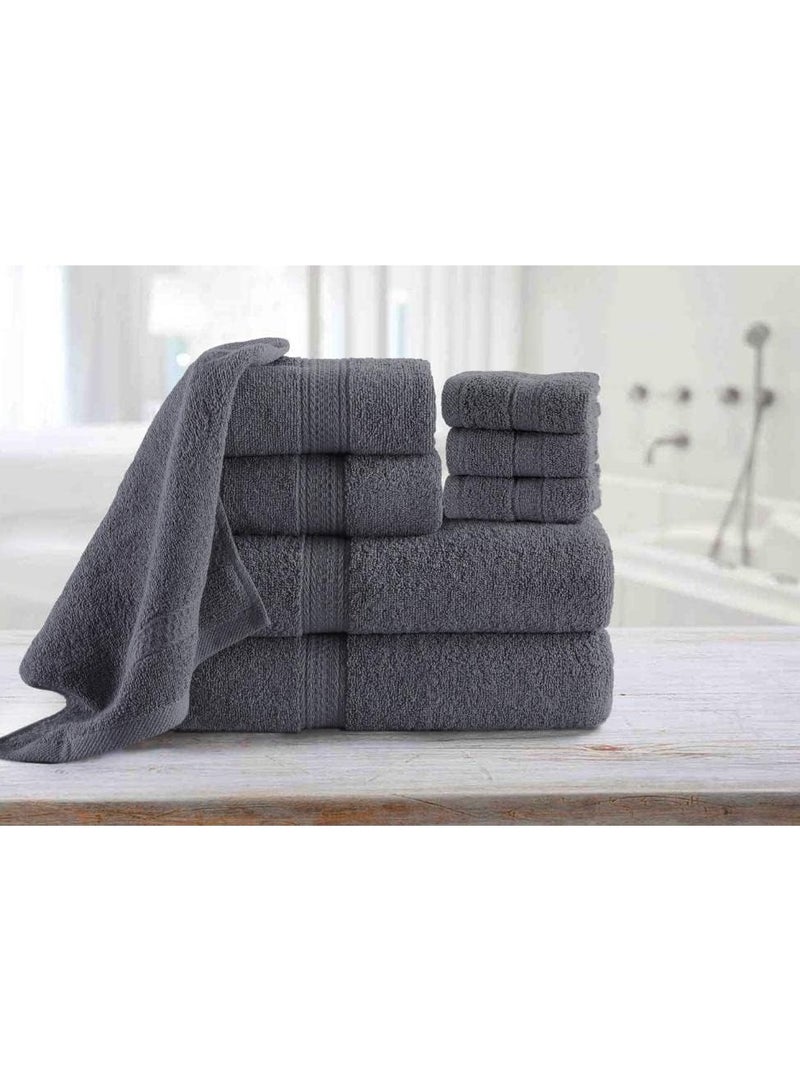 COMFY 8 PIECE TOWEL SET CHARCOAL GREY HOTEL QUALITY - Image 3