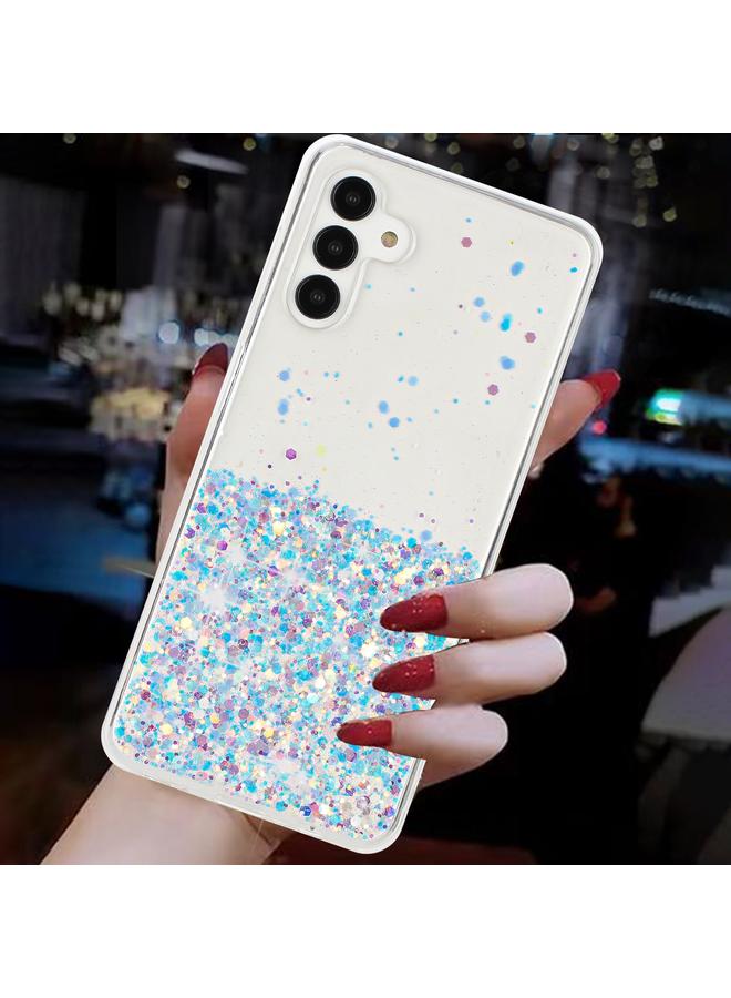 S-TOP Case For Samsung Galaxy A14 5G Transparent Frame Noctilucent Glitter Powder TPU Phone Case - Image 4