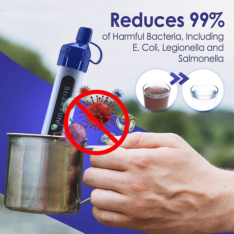 Logest 4 Pack Water Filter Straw - Portable  Compact  Multipurpose Water Purification Device For Emergency Kits  Outdoor Activities  Camping  Travel - Image 3
