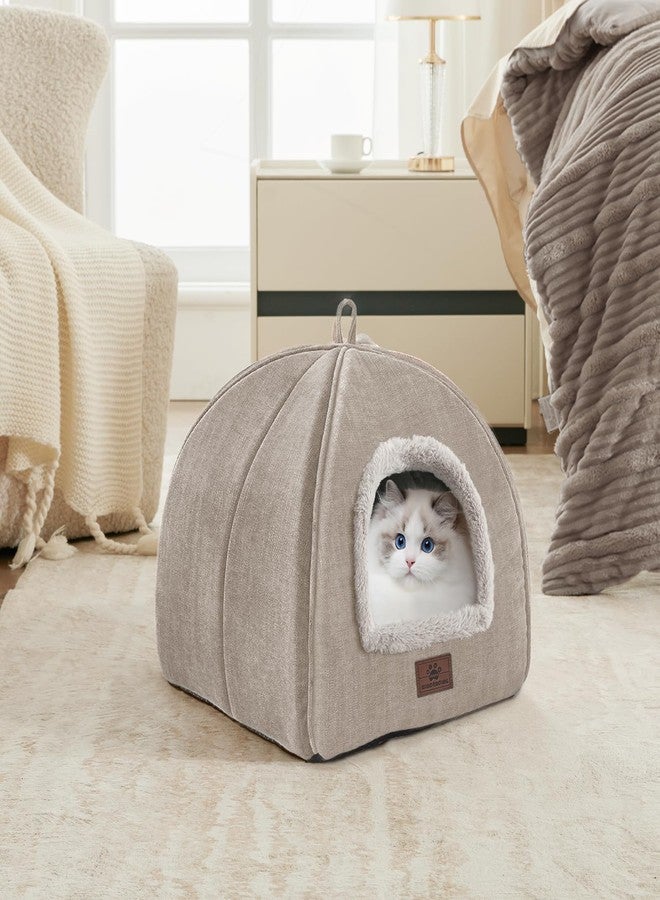 WINDRACING Cat Bed for Indoor Cats - Cat Cave Cat House Cats Tent with Removable Washable Cushioned Pillow, Soft and Self Kitten beds - Image 2
