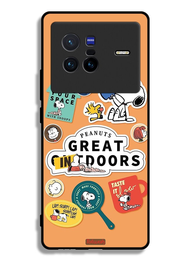 Tolwak Vivo X80 Protective Case Cover Peanuts Stickers - Image 2