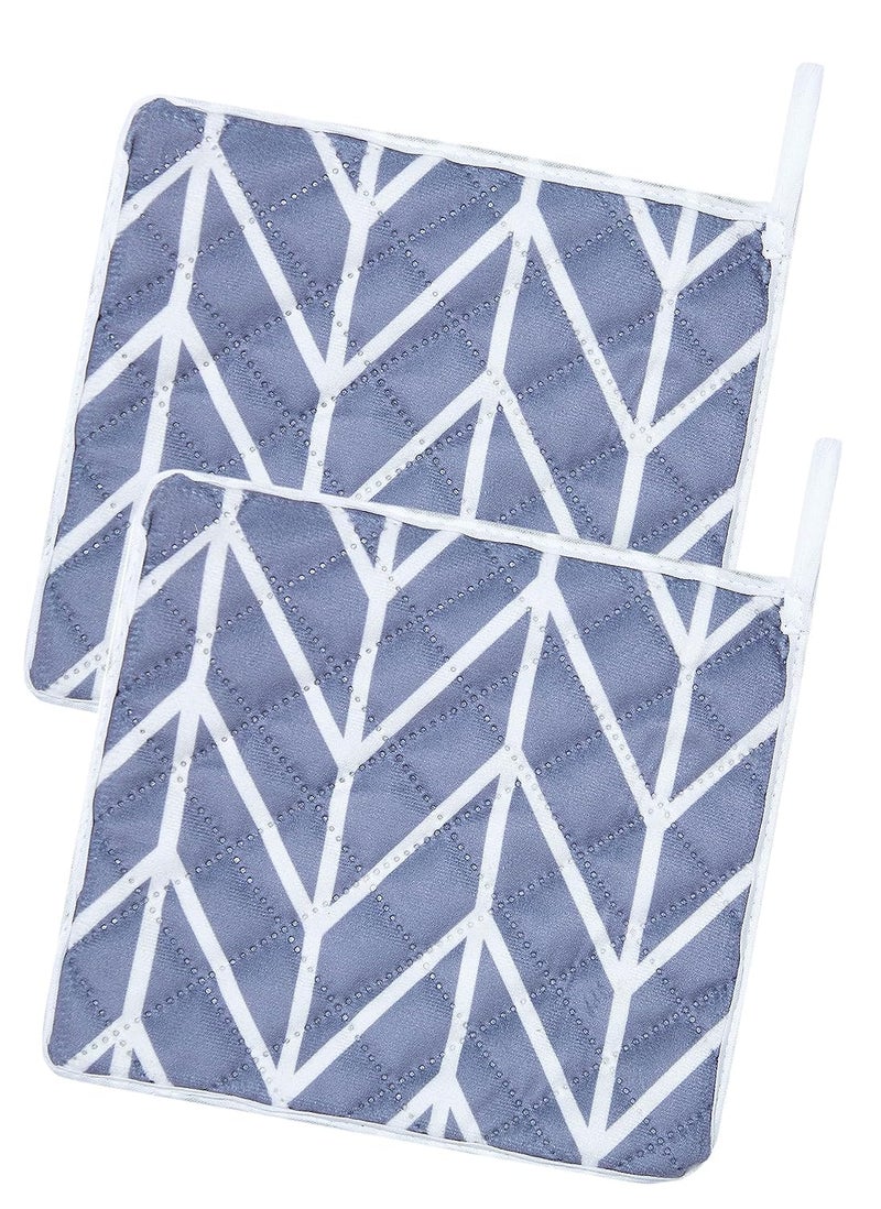 AAZEEM Oven 1 Mitt and 2 Pot Holder with Recycled Infill Silicone Non-Slip Cooking Gloves for Cooking Baking Grilling (3-Piece Set,Grey) - Image 5