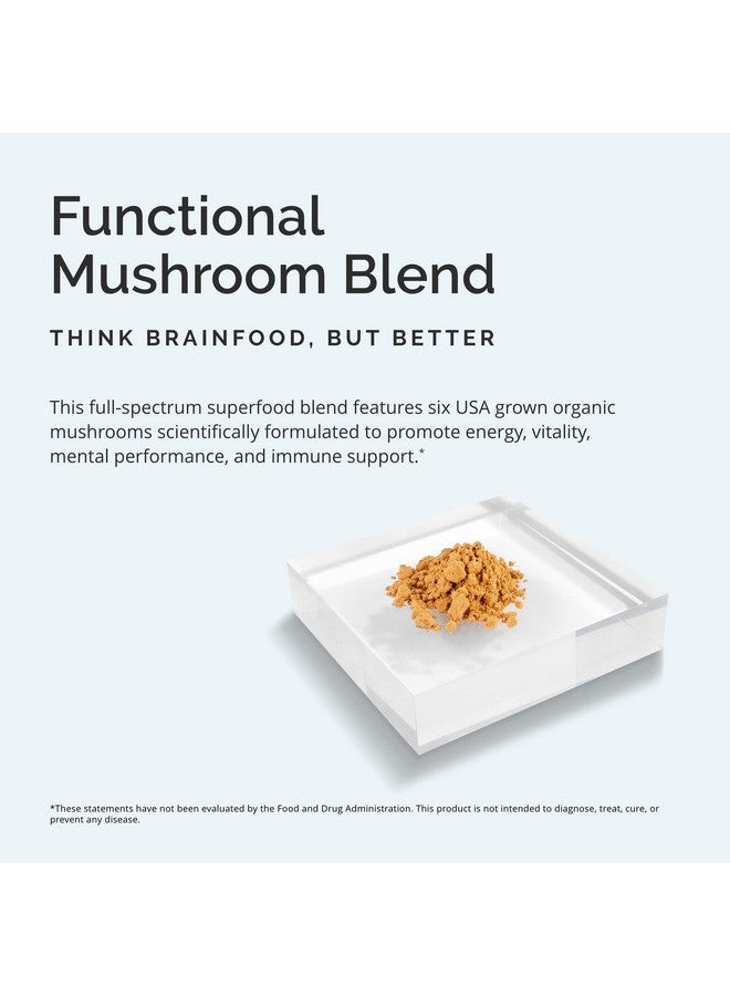 BRAINMD Dr Amen Smart Mushrooms 3.2 Oz Mental Performance + Immune Support Vegan Gmo Free Gluten Free 30 Servings - Image 4