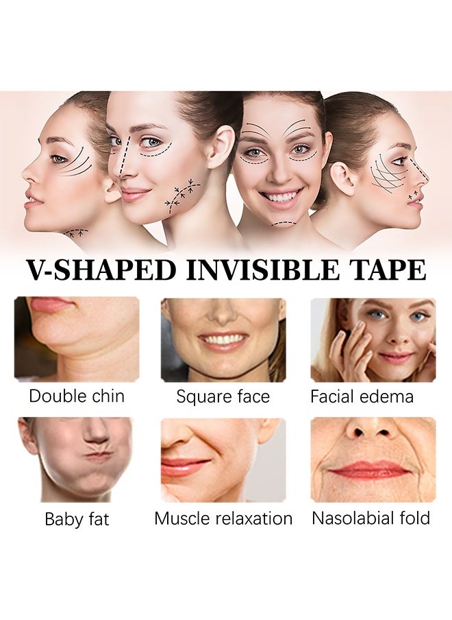 West&Month 40 Patch V Shaped Invisible Tape , V Shaped Invisible Stickers Double Chin V Line Lifting Patch Tighten Hide And Wrinkles Around The Eyes and Neck Saggy Skin Make up Tools  - Image 2