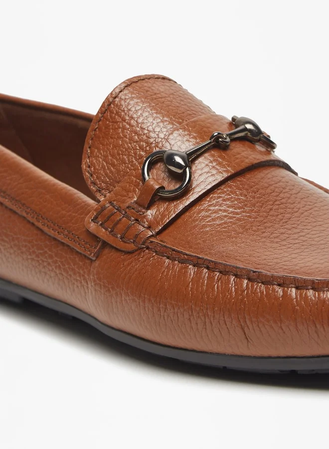 DUCHINI Men's Textured Slip-On Moccasins