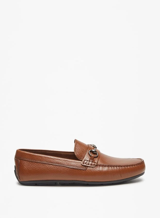 DUCHINI Men's Textured Slip-On Moccasins