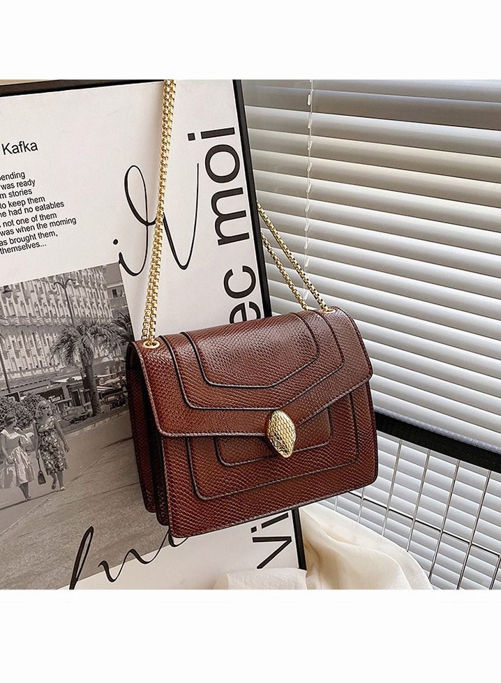 New Snake Head Fashion Versatile Chain One Shoulder Crossbody Bag  - Image 1