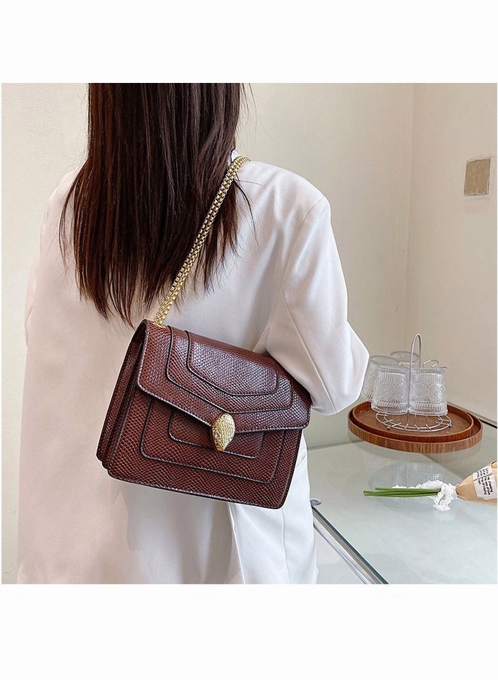New Snake Head Fashion Versatile Chain One Shoulder Crossbody Bag  - Image 3