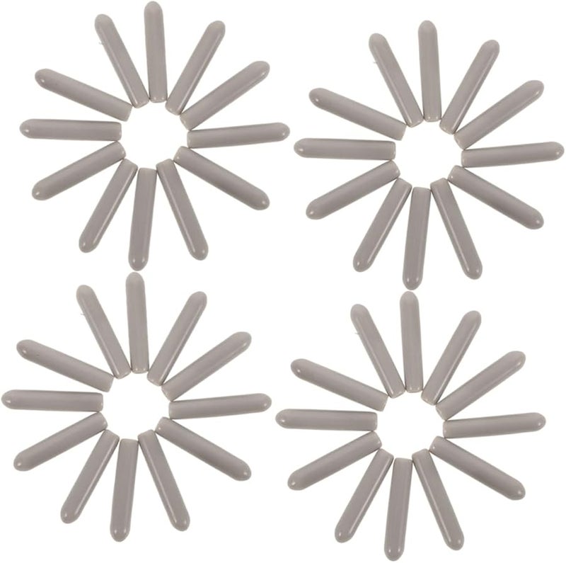 أغطية إصلاح رف غسالة الصحون الفضي 100 قطعة أغطية نهايات الأسلاك المعدنية لأطراف الرف - Image 2