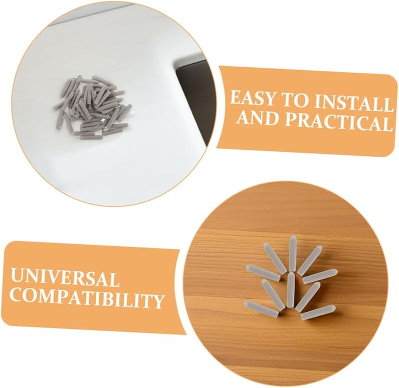 أغطية إصلاح رف غسالة الصحون الفضي 100 قطعة أغطية نهايات الأسلاك المعدنية لأطراف الرف - Image 4