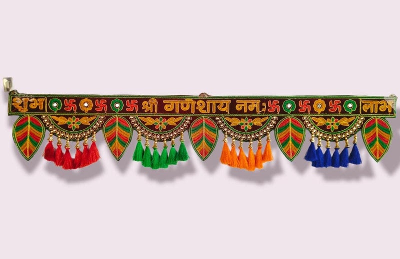 PREETENCY Traditional toran for Main Door Latest Hanging Home dcor mandir Decoration Velvet Hand