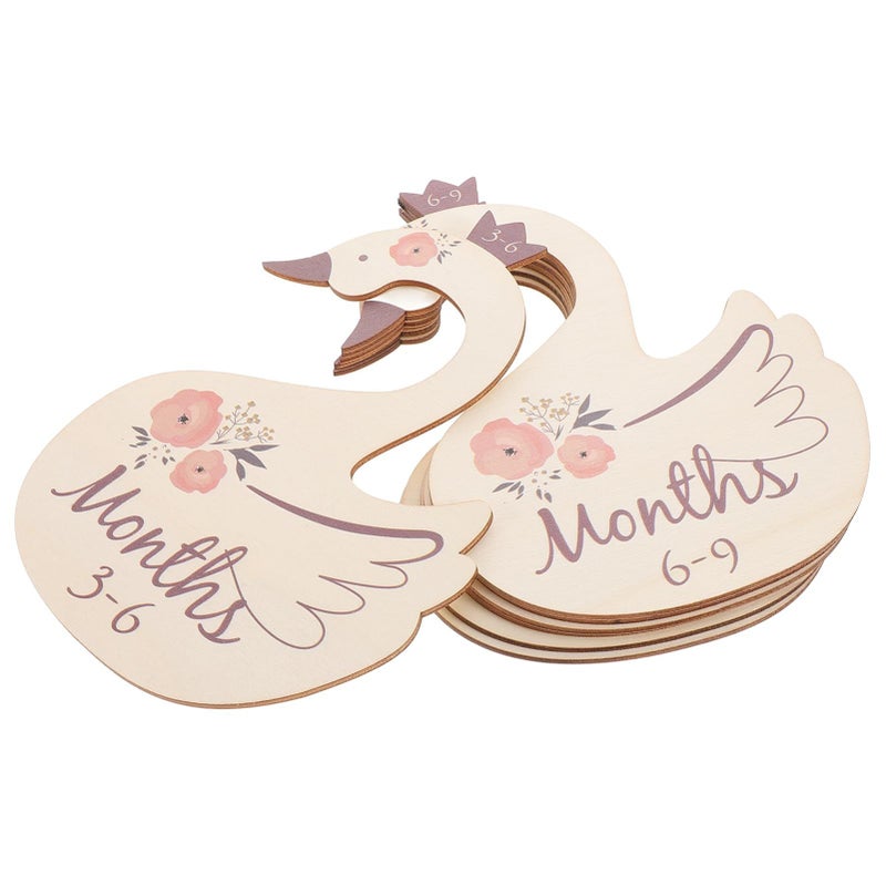 Wooden Baby Closet Dividers 7 Piece Swan Decor Boys And Girls Hanger Divider Organizer - Image 5