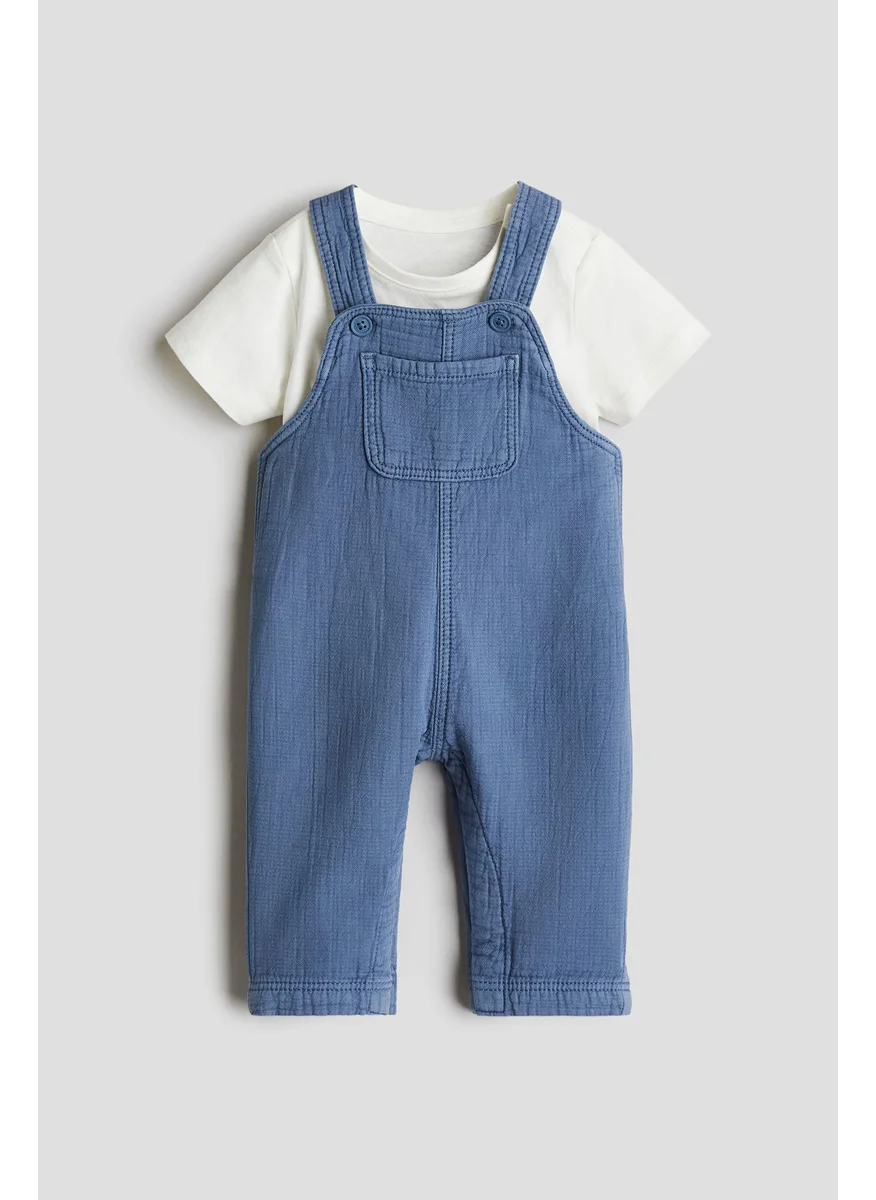 اتش اند ام 2-Piece Dungarees And Top Set