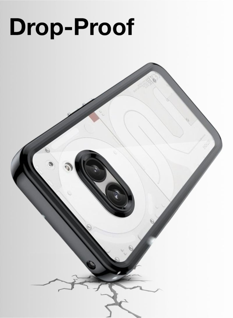 glassology Nothing Phone 2A Case – Black Shockproof Matte Finish Anti-Slip Grip Slim Fit Camera Protection - Image 3