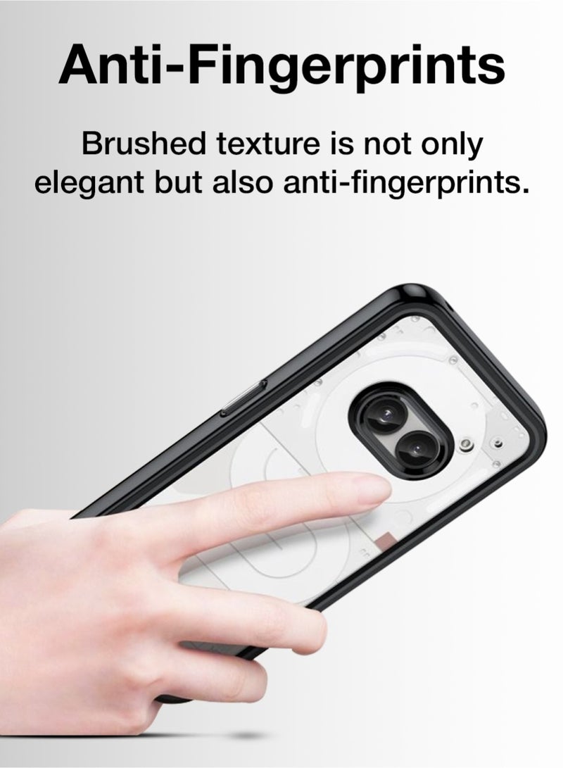 glassology Nothing Phone 2A Case – Black Shockproof Matte Finish Anti-Slip Grip Slim Fit Camera Protection - Image 5