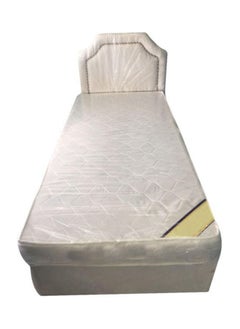 Divan Bed with Headboard, Base & Medical Top Mattress White Size 140x200 Cm