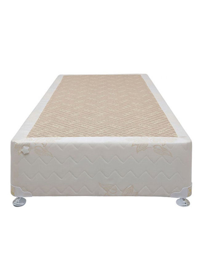 KARNAK - Divan Bed with Headboard, Base & Medical Top Mattress White Size 140x200 Cm - Image 1
