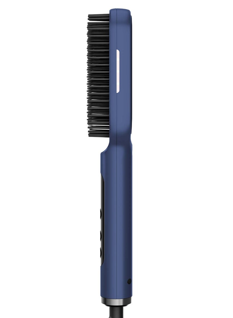 Rush Brush S3 Infra Straightening Brush - 35 Heat Settings from 60°C up to 230°C - PTC Heater - Infrared - LCD Screen - Navy Blue - Image 2