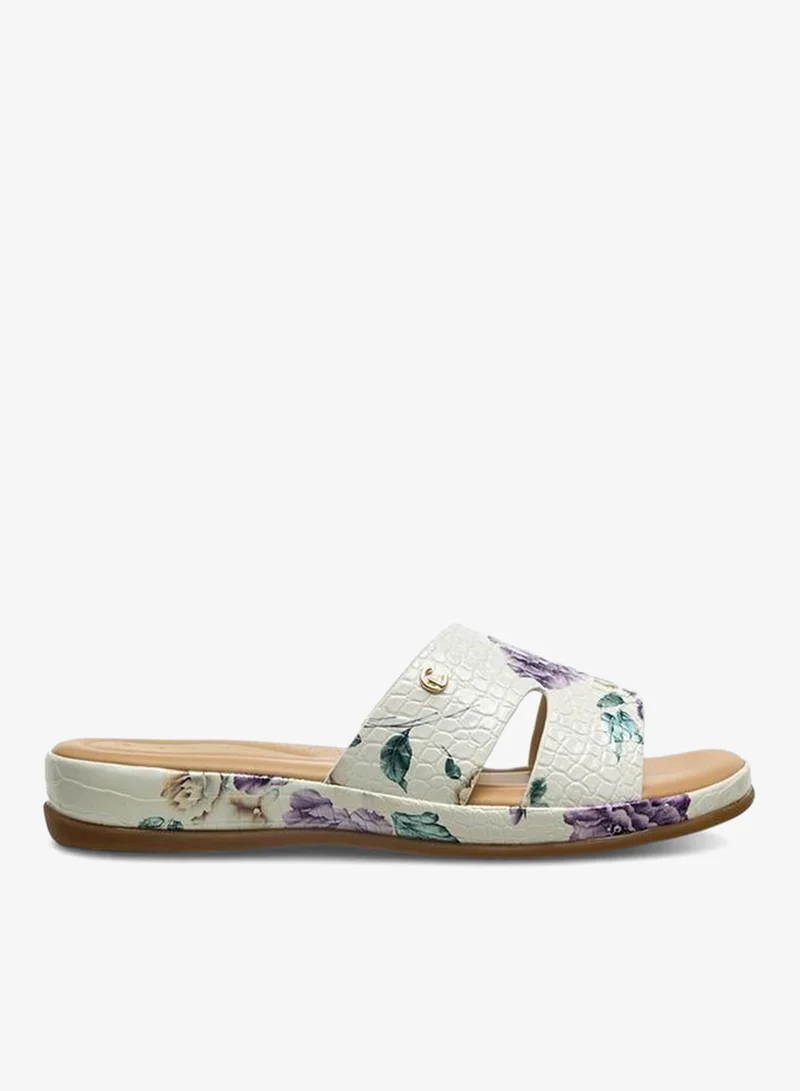 لو كونفورت صنادل نسائية بنقشة زهور