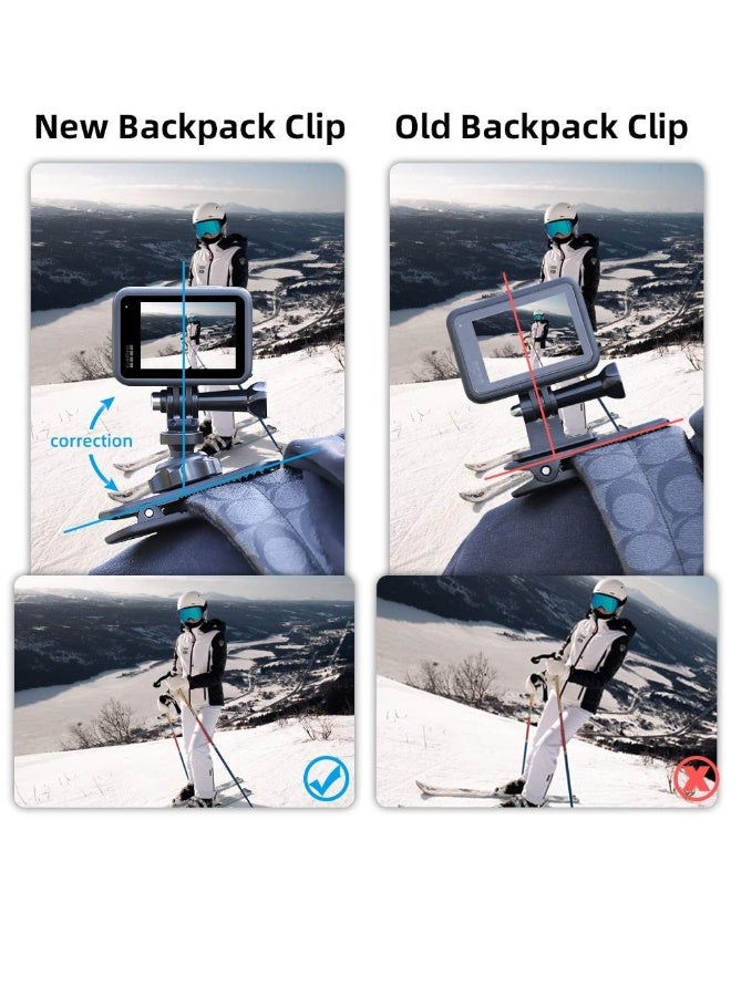 Backpack Strap Mount Quick Clip for Camera, 360° Rotation Clamp Hero 11 10 9 8 7 6, fusion and DJI Osmo Action 3 2, AKASO Campark Crosstour Cameras - Image 4
