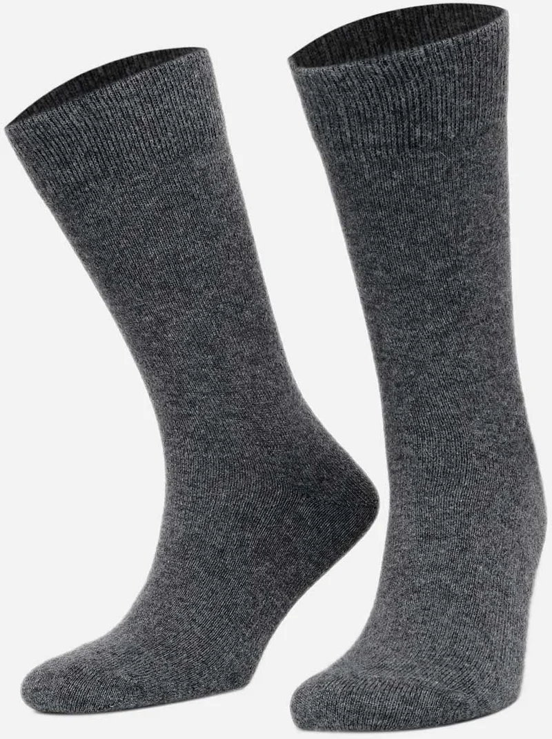 Aytuğ Men's Lambswool (Sheep Wool) Single Smoked Socks - A-25070-F