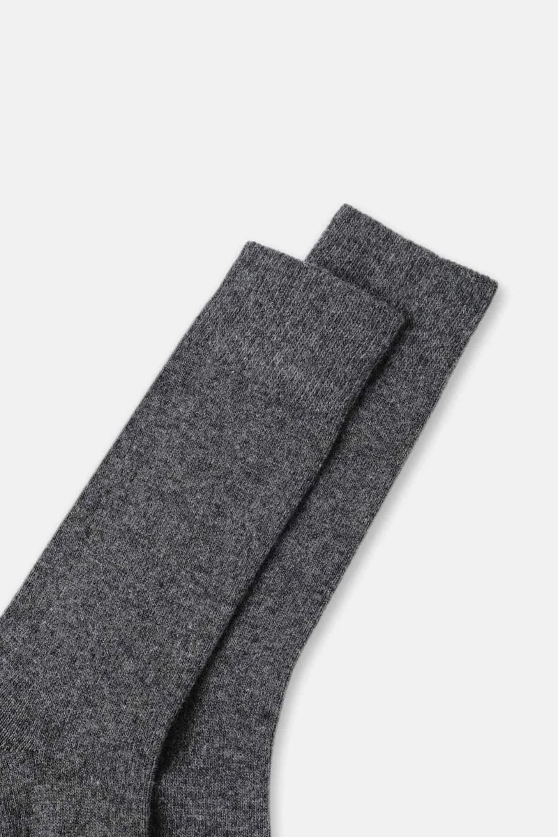 Aytuğ Men's Lambswool (Sheep Wool) Single Smoked Socks - A-25070-F