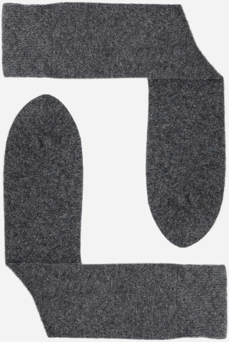 Aytuğ Men's Lambswool (Sheep Wool) Single Smoked Socks - A-25070-F