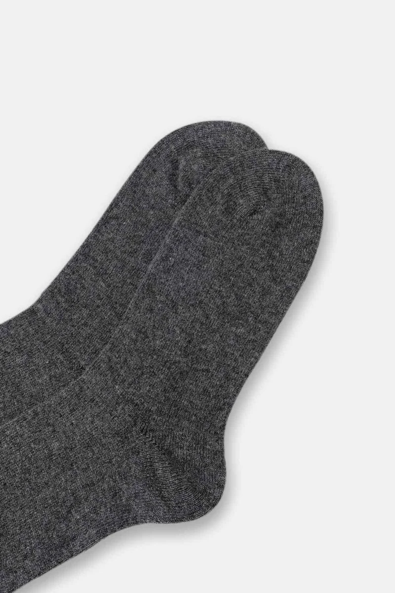 Aytuğ Men's Lambswool (Sheep Wool) Single Smoked Socks - A-25070-F