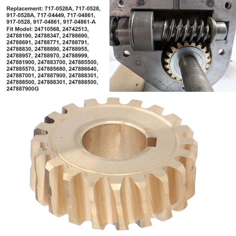 Worm Gear Brass 1‑7/8in OD 20T for MTD 917‑04861 20T 717‑04449 717‑04861 717‑0528 - Image 4