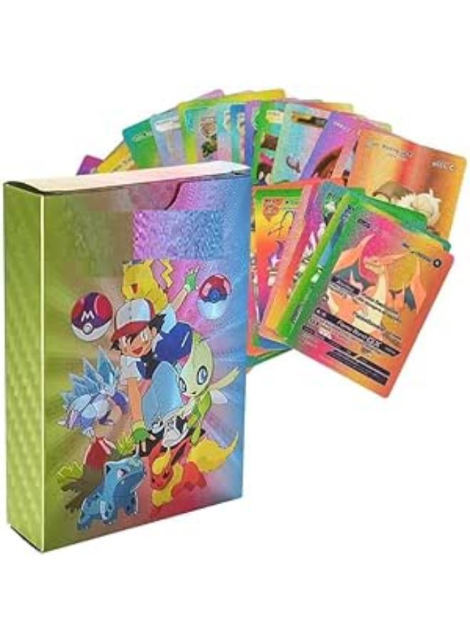 Royaldeals Toys 55 PCS Rainbow Foil Assorted TCG Deck Box - V Series Rainbow GX Rare Mystery Card… (55 pcs)