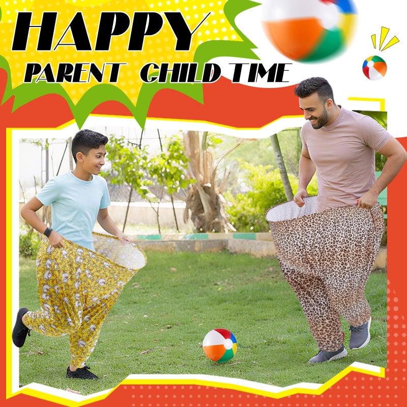 LaRandom Granny Pants Yard Game with Oversized Pants Bouncy Balls and Pump, Valentine's Day Giant Outdoor Party Tossing Ball Game for Family Reunion Backyard Gathering(Leopard, Duck,Multicolor,15 Pcs) - Image 5