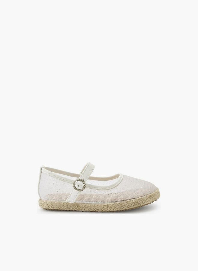 Peppermint Girls Hook & Loop Espadrille Mary Jane Shoes - Image 1