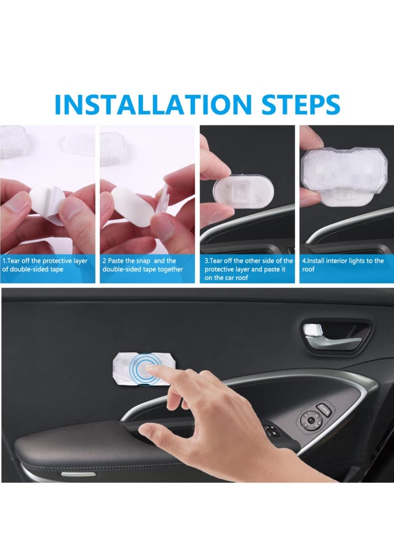 Excefore Interior Car Lights, 2 Pack Car Atmosphere Lights, Rechargeable LED Touch Lights, 7 Colors - 3 Lighting Effects, Unlimited DIY Color Car Decorative Lights for Car, Home, Party  - Image 4