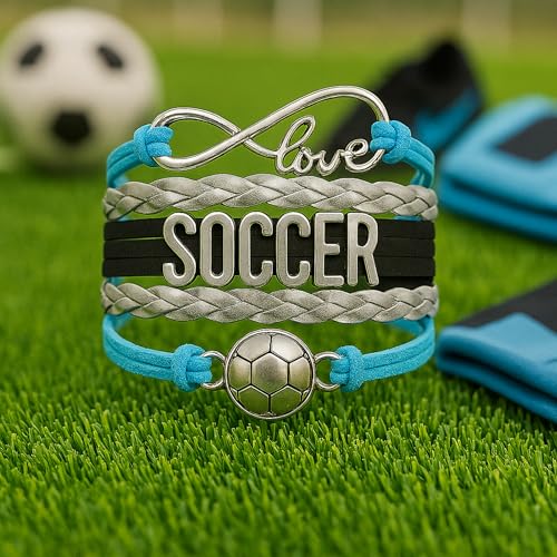 Infinity Collection Blue Love Adjustable Soccer Bracelet– Gift for Soccer Players - Image 4