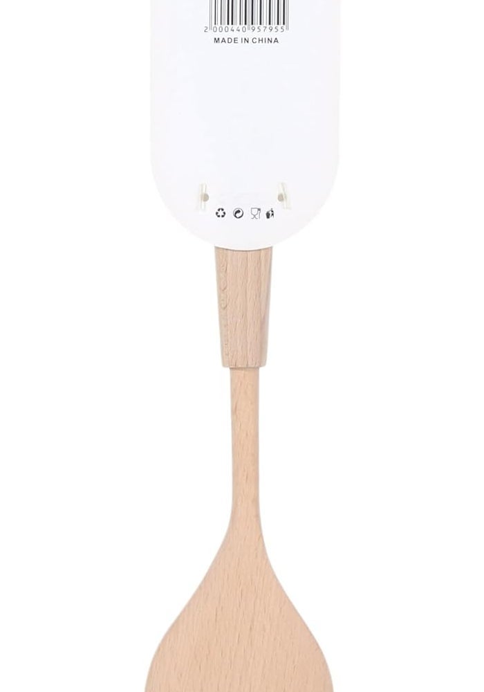 B&D Natural Wooden Kitchen Spoon, Beechwood Cooking Utensil, 33.5cm Length - Image 2