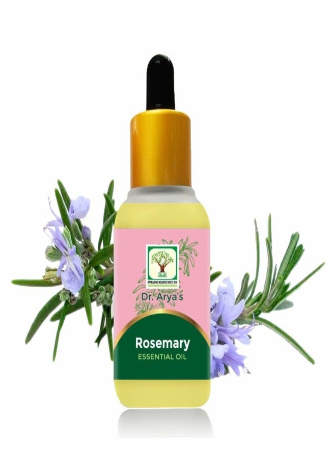 DR ARYA Rosemary Essential Oil for Hair Growth | Rosemary Essential Oil For Hair Growth, Hairfall Control, Dandruff & Skin | Non Greasy Rosemary Oil for Skin, Body and Shiny Soft Hair | Hair Oil For Women & Men - 20 ml - Image 1