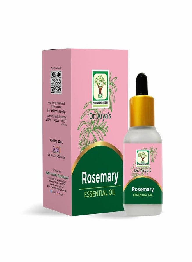 DR ARYA Rosemary Essential Oil for Hair Growth | Rosemary Essential Oil For Hair Growth, Hairfall Control, Dandruff & Skin | Non Greasy Rosemary Oil for Skin, Body and Shiny Soft Hair | Hair Oil For Women & Men - 20 ml - Image 2