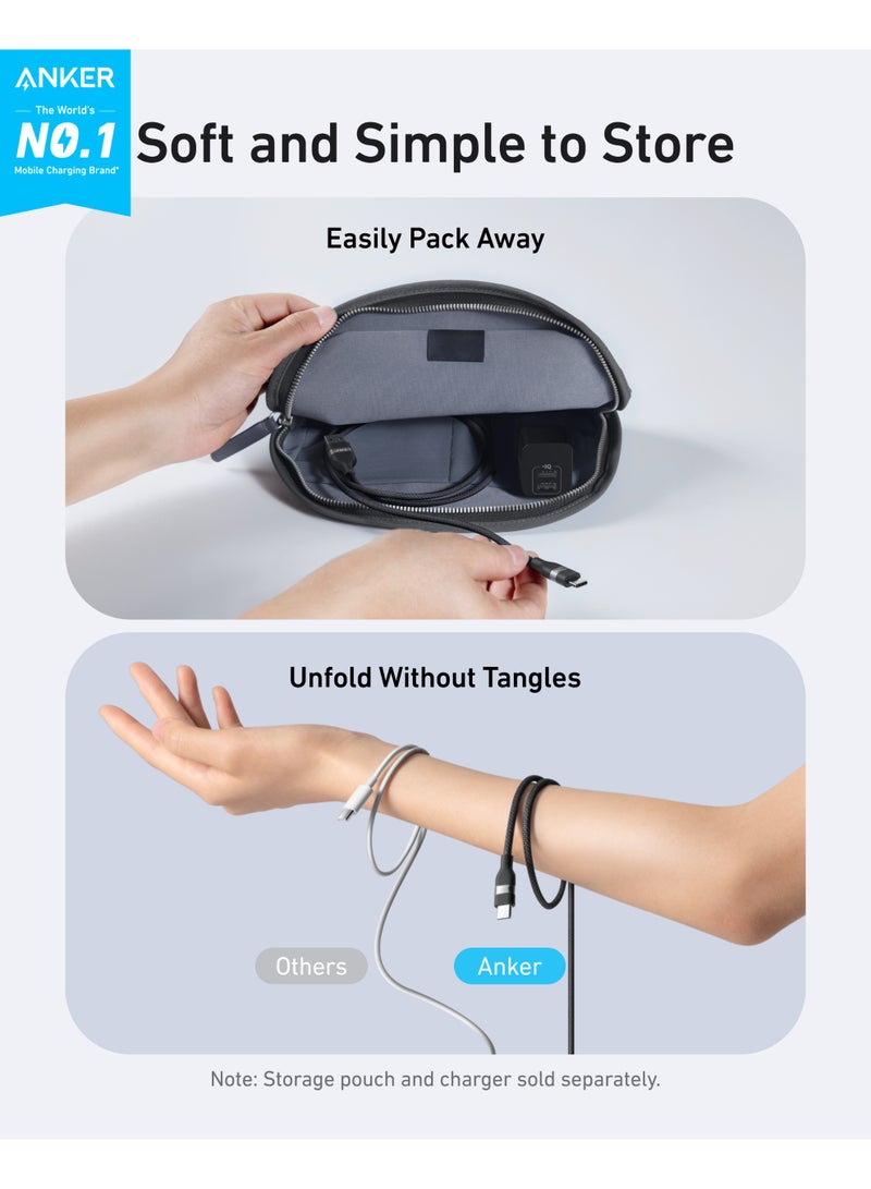 Car Carplay USB to USB C Cable, USB A to USB C Charger Cord for iPhone 17/17Pro/16 Pro Max/ Air and More (USB 2.0, 6FT,Black) - Image 2