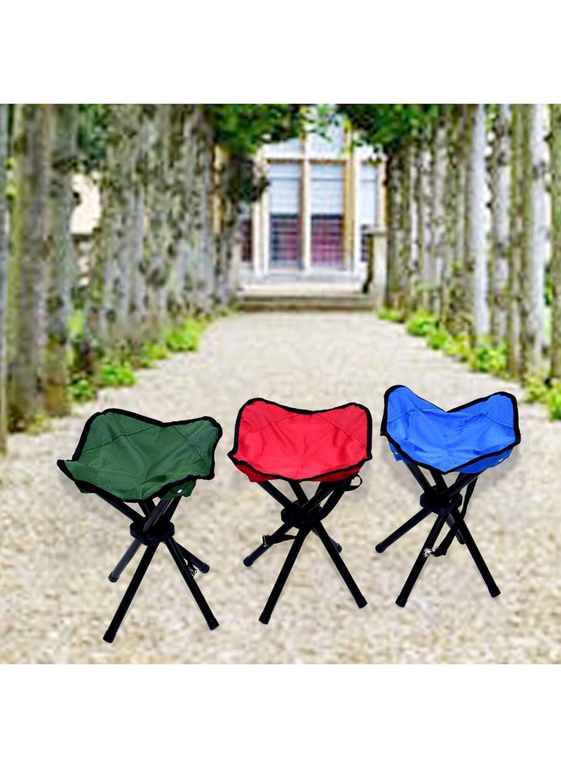 Generic AARSH Folding Portable Tripod Stool or Chair with Carrying Case for Outdoor Camping Hiking Fishing spectating Soccer Basketball Football All Sports Multicolour  - Image 3