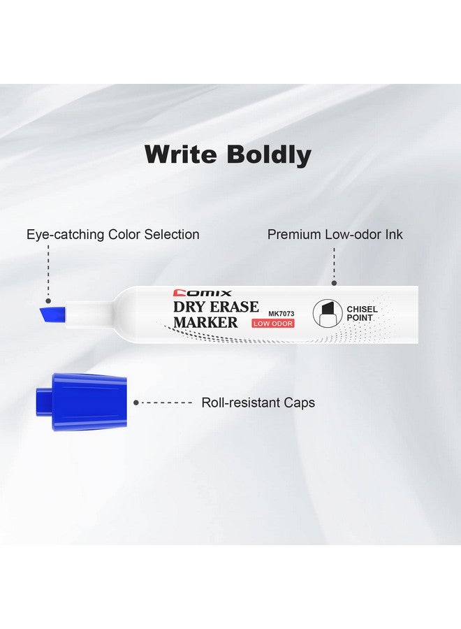 COMIX Dry Erase Markers Chisel Tip White Board Markers 36 Count 12 Assorted Colors Low Odor Markers For Kids Teachers Office & School Supplies - Image 2